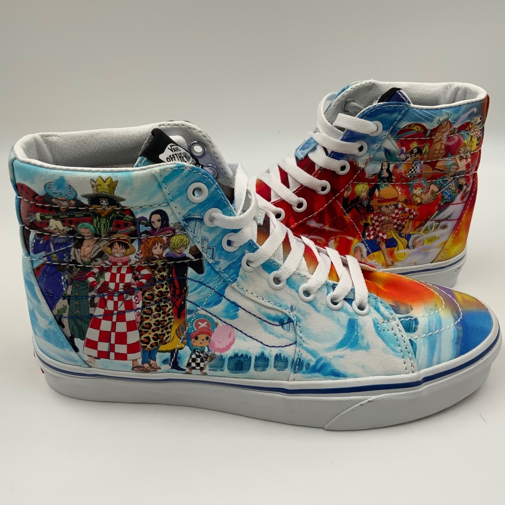 Vans x One Piece Sk8-Hi Punk Hazard Anime High Top Sneakers Womens 9 Mens 7.5